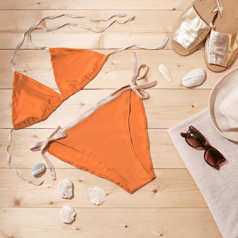 Swimsuit fabric SPF 50 – neon orange,  image number 6