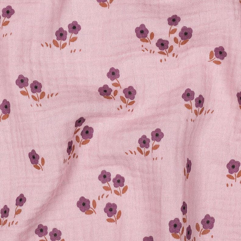 Double Gauze/Muslin Little flowers | Poppy Fabrics – light dusky pink,  image number 2