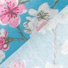 Cherry blossom coated cotton – aqua blue,  thumbnail number 4
