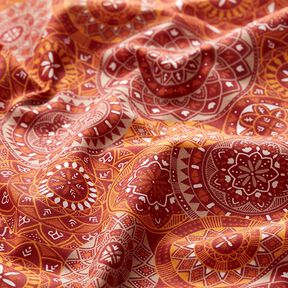 Cotton Cretonne Mandala Collage – terracotta, 