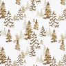 Cotton Poplin snow-covered fir trees – white/fawn,  thumbnail number 1