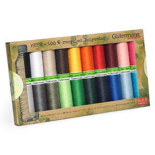 rPET Sew All Sewing Thread Set  [ 100m / 20 pieces  ] | Gütermann creativ, 