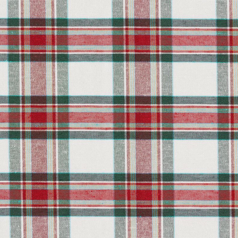Decor Fabric Jacquard classic check – offwhite/carmine,  image number 1