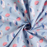 Cotton Poplin royal owls – silver blue,  thumbnail number 4