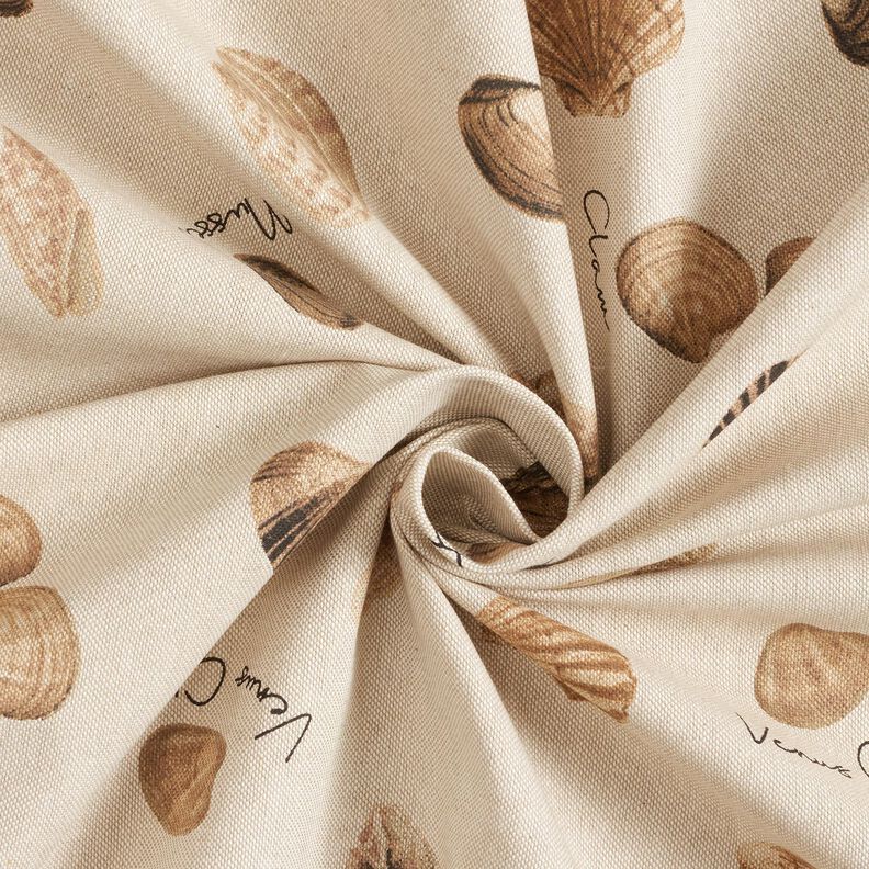 Decor Fabric Half Panama shell names – natural/chestnut,  image number 3