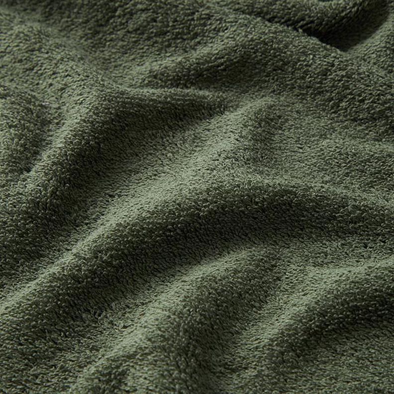 Towelling Fabric – dark olive,  image number 3