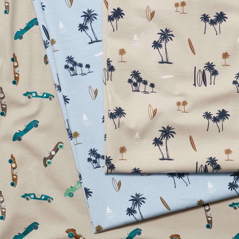 Cotton Jersey Hawaii Feeling – light taupe,  image number 5