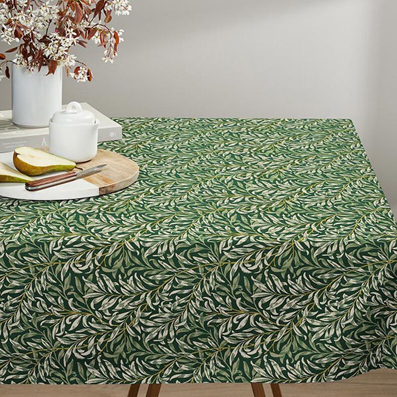 Decor Fabric Half Panama tangled branches – natural/dark green | Remnant 90cm,  image number 8