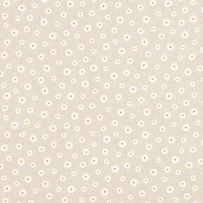 Decor Fabric Half Panama small flowers – natural/white, 