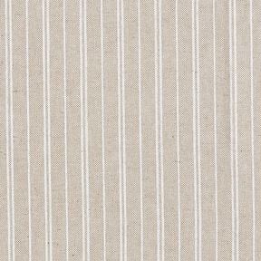 Decor Fabric Half Panama fine stripes – natural/white, 