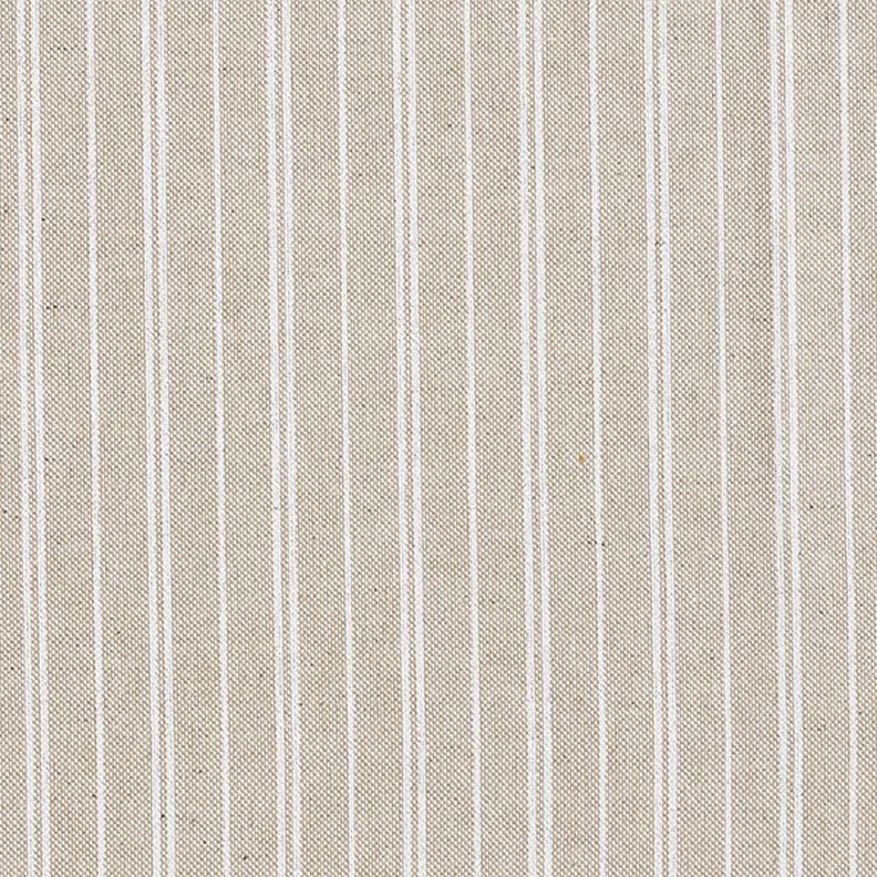 Decor Fabric Half Panama fine stripes – natural/white,  image number 1
