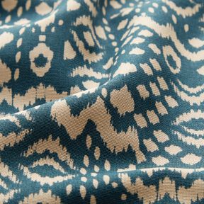 Decor Fabric Canvas ethnic – petrol/natural, 