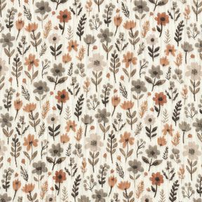 Double Gauze/Muslin Autumn Flowers – offwhite, 