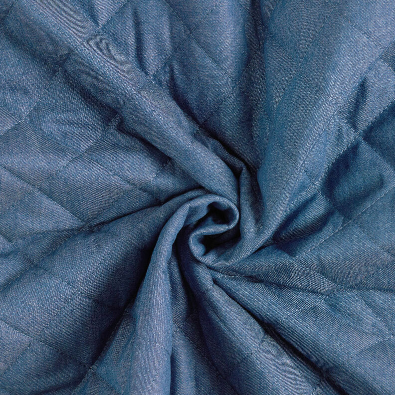 Plain chambray quilted fabric – denim blue,  image number 5