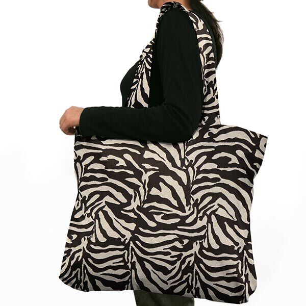 Zebra Tapestry Jacquard – black/white,  image number 6