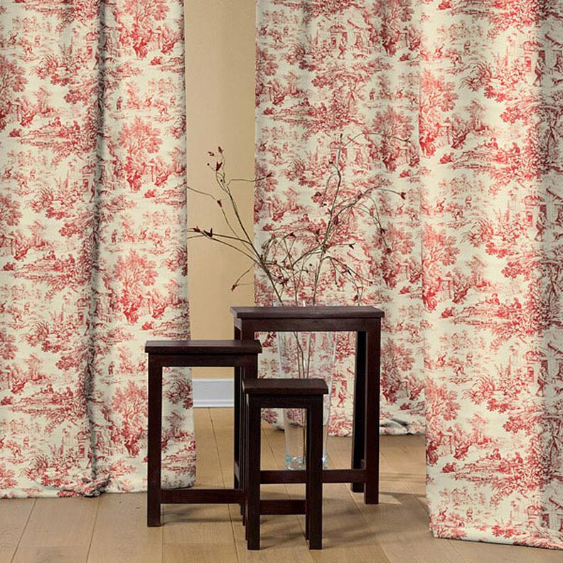 Toile de Jouy – carmine,  image number 4