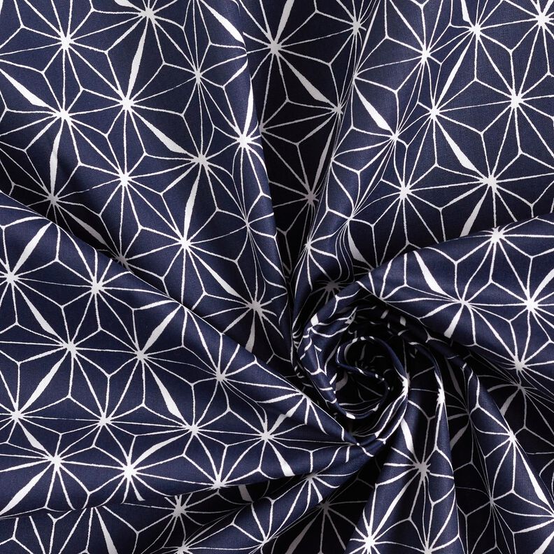Coated Cotton graphic stars – navy blue/white,  image number 4