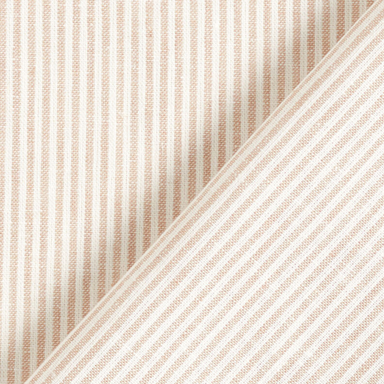 Linen Cotton Blend Narrow Stripes – beige/offwhite,  image number 4