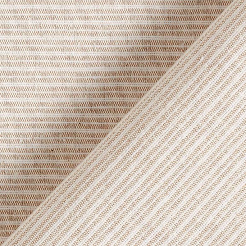 Decorative fabric, canvas fine stripes, recycled – dark beige,  image number 4