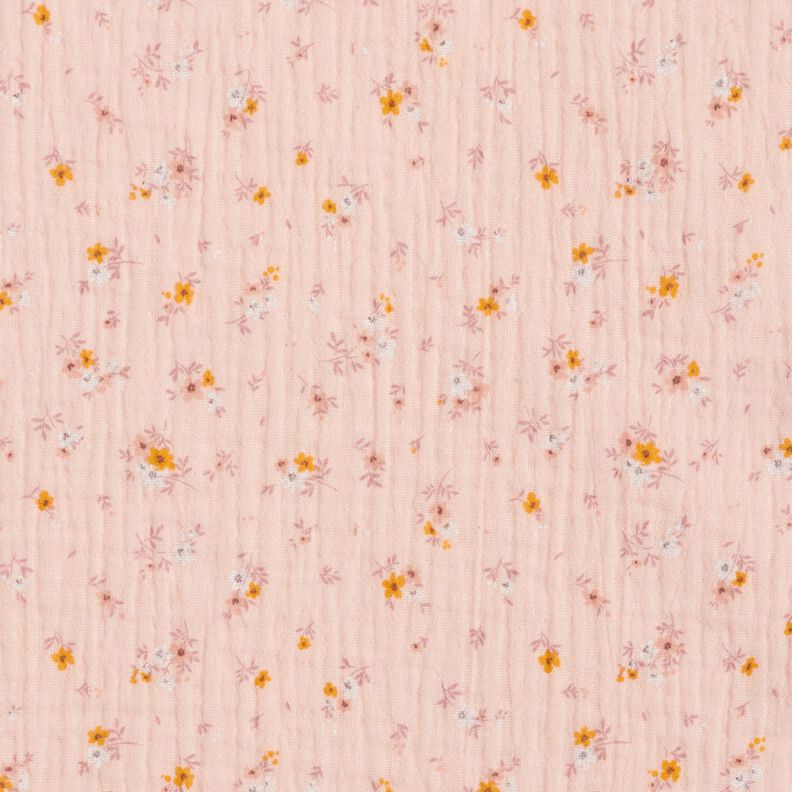 Double Gauze/Muslin romantic little flowers – rosé,  image number 1