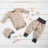 Cotton Jersey contented deer in autumn leaves Digital Print  – natural,  thumbnail number 6