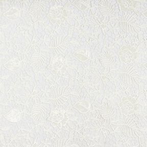 Lace with sequins and scalloped edge – white, 
