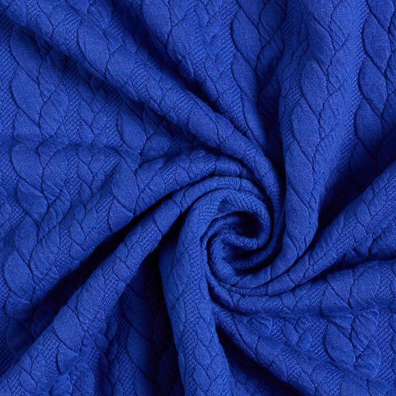 Cabled Cloque Jacquard Jersey – royal blue,  image number 3