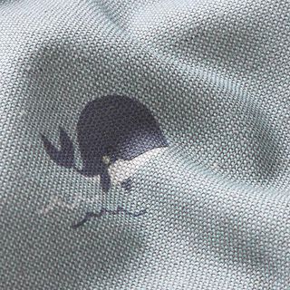 Decor Fabric Half Panama jolly whales – blue, 