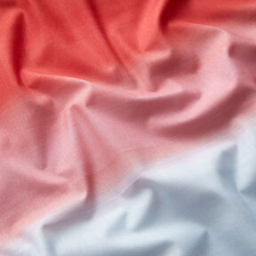 GOTS Cotton Batiste gradient sunset | TCC x LOOKS by Wolfgang Joop – red/sky blue, 