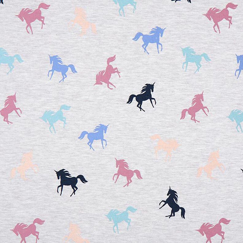 Cotton Jersey Unicorns – natural,  image number 1