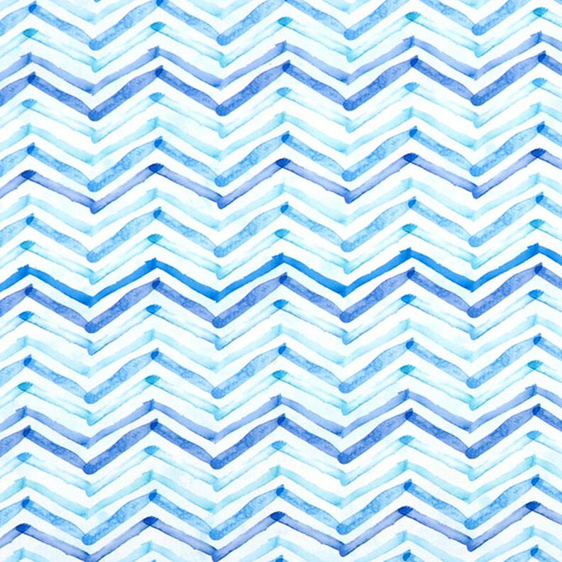 Outdoor Fabric Canvas zigzags – blue,  image number 1