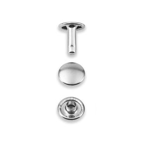 Hollow Rivets 4-6mm Clamping Range [20 Stück | Ø 9 mm] | Prym – silver metallic, 