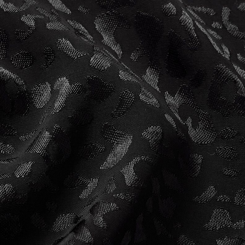 Leopard print viscose fabric – black,  image number 2