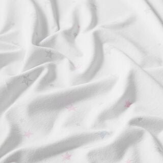 GOTS Star Stamp Look Cotton Jersey | Tula – white, 