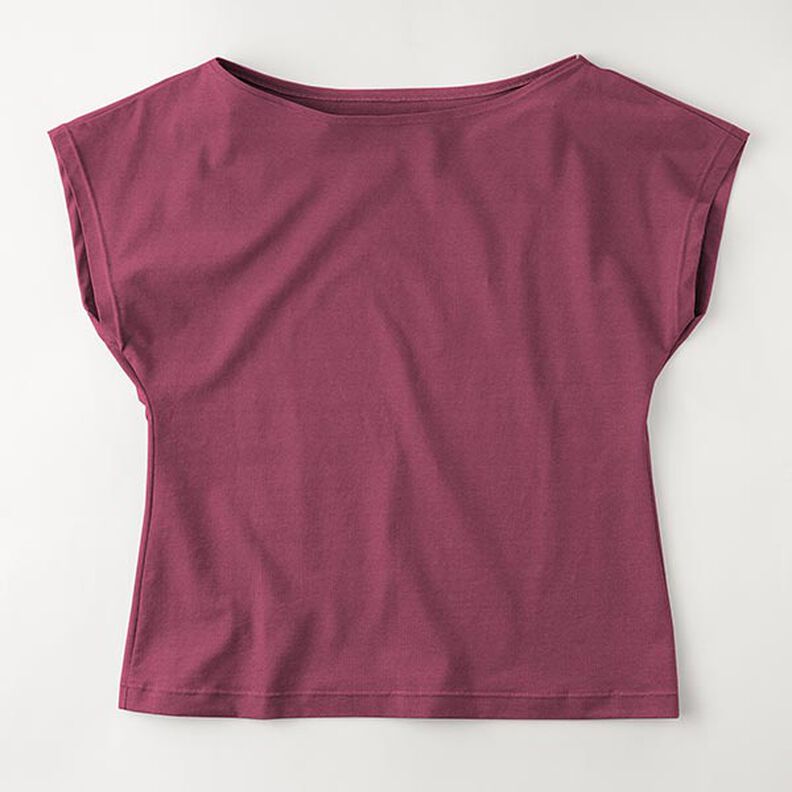 Medium Cotton Jersey Plain – burgundy,  image number 8