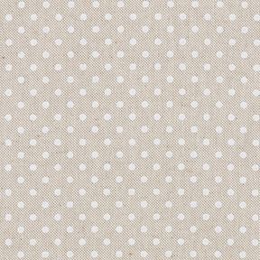 Decor Fabric Half Panama classic dots – natural/white, 