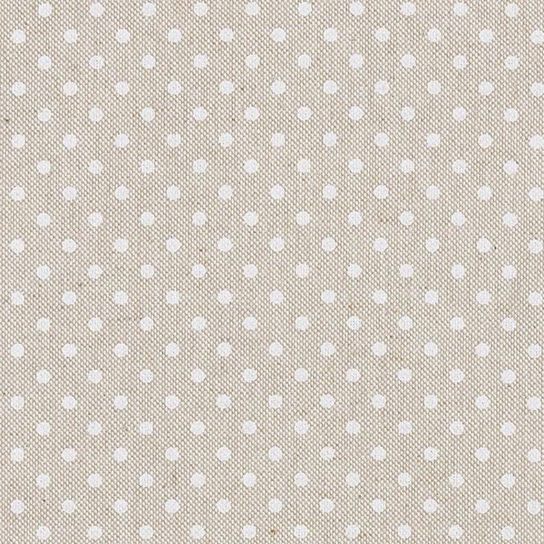 Decor Fabric Half Panama classic dots – natural/white,  image number 1