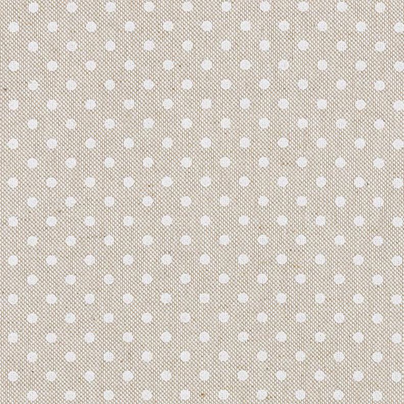 Decor Fabric Half Panama classic dots – natural/white,  image number 1