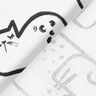 Cotton Cretonne cat sketches – black/ivory,  thumbnail number 4