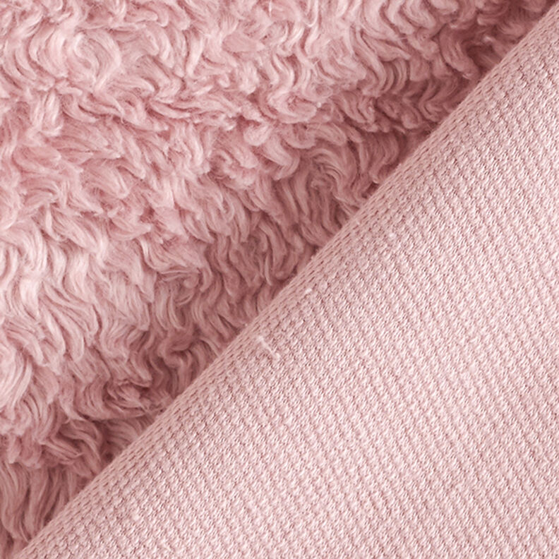 Plain cotton sherpa – dusky pink,  image number 4