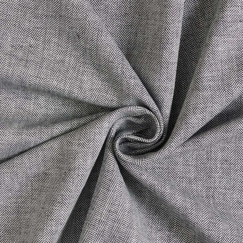 Herringbone Linen Cotton Blend – black,  image number 3