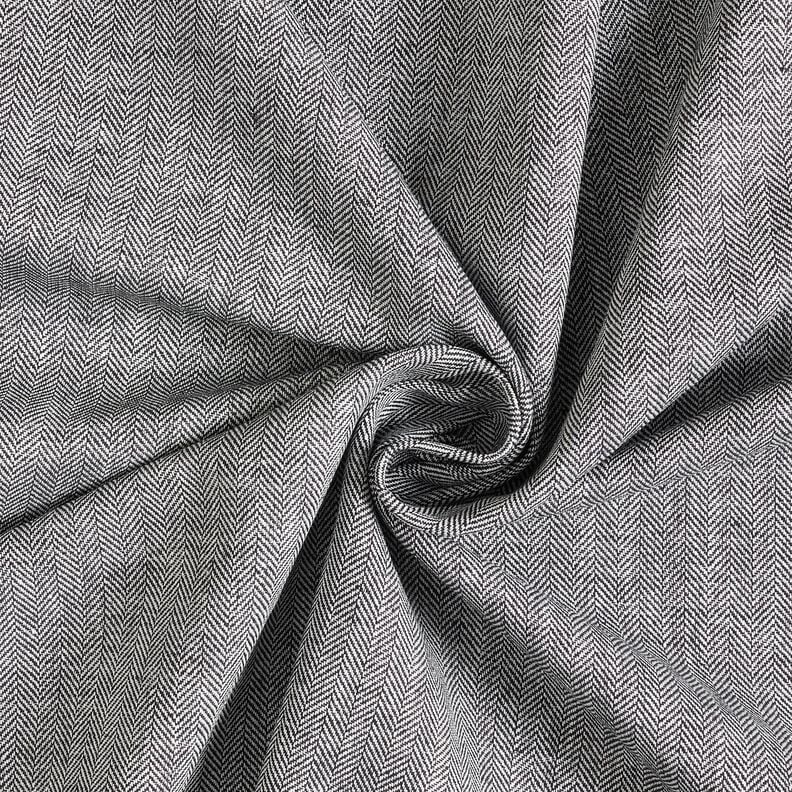Herringbone Linen Cotton Blend – black, image number 3