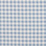 Textured check cotton fabric – white/light blue,  thumbnail number 1