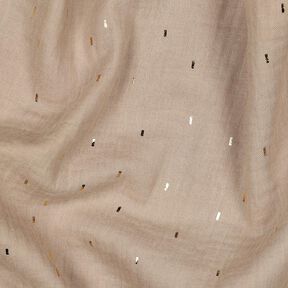 Double Gauze/Muslin Rectangle Foil Print | Poppy Fabrics – anemone/metallic gold, 
