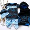Cotton Jersey sharks | Glitzerpüppi – black/light turquoise,  thumbnail number 6