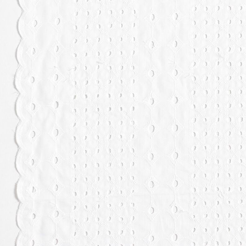Ornament broderie anglaise cotton fabric – white,  image number 1