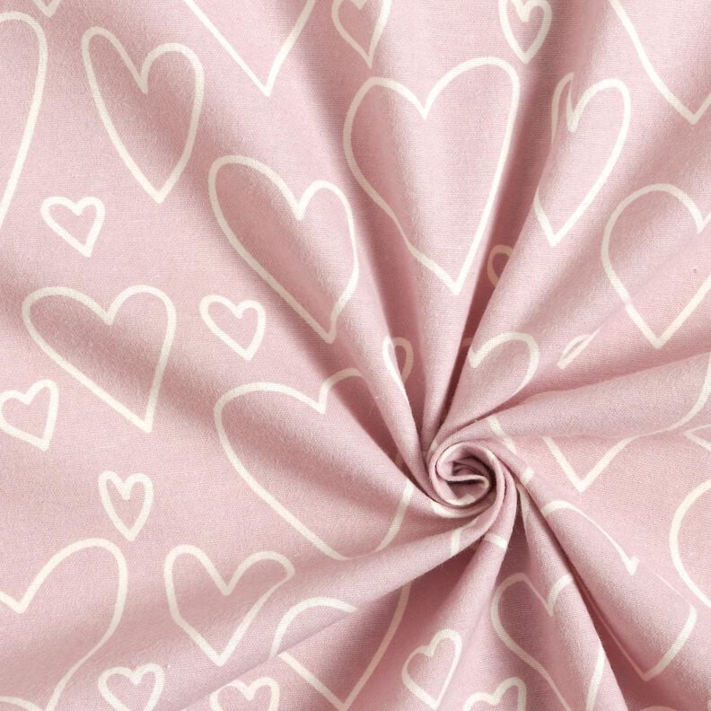 Cotton Jersey Herzen &ndash; pink,  image number 3