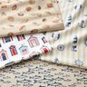 Decor Fabric Half Panama lighthouse and stripes – light taupe/navy blue,  thumbnail number 5