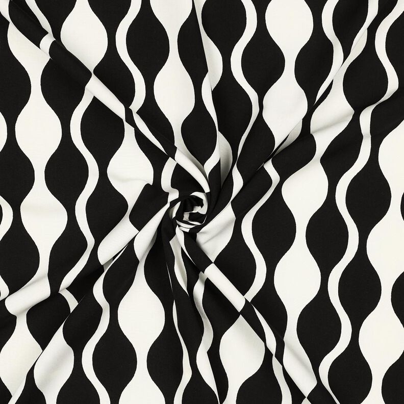 LENZING™ ECOVERO™ viscose fabric retro – black/white,  image number 3