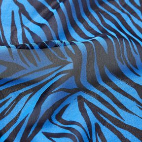 Chiffon Zebra Stripes – blue/black, 